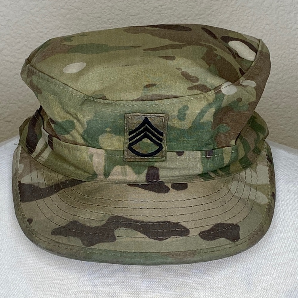Army Camo Cap Hat Size 7 3/8